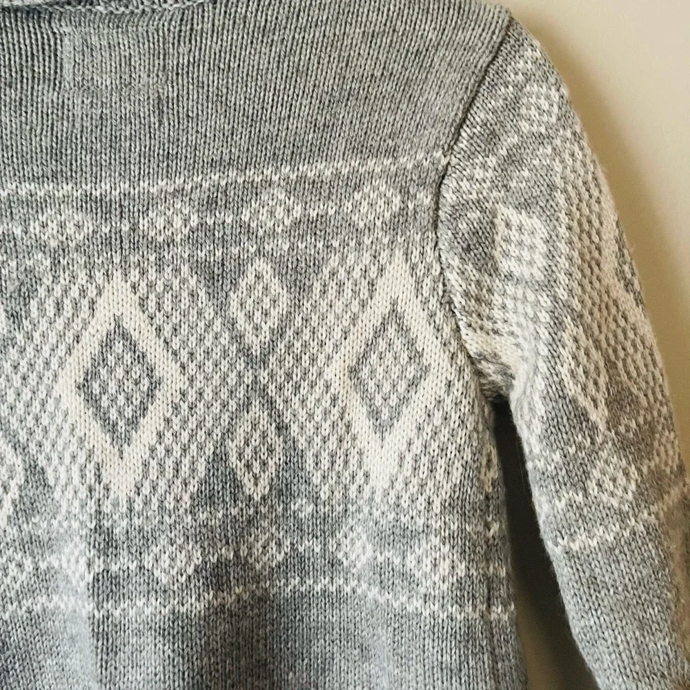 Women's The‎ North Face Wool Blend Front Button Sweater Jacquardigan Cardigan